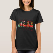 Dachshund Christmas Dog Lights Santa Xmas Pet Dog  T-shirt (Voorkant)