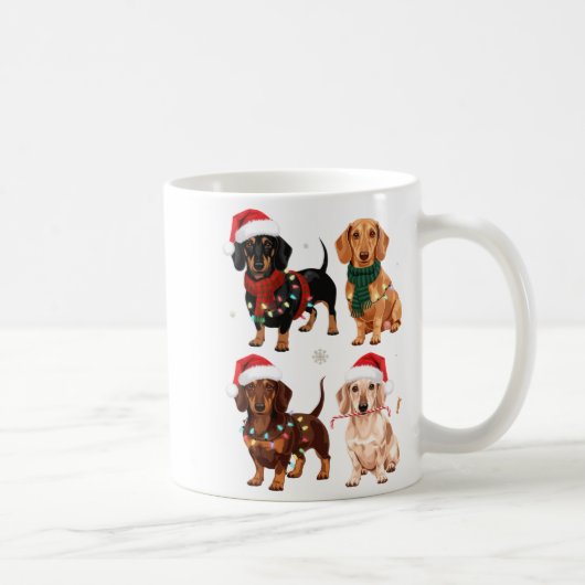 Dachshund Christmas Dog Mom Lover Xmas Gift  Koffiemok (Rechts)