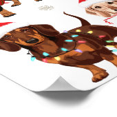 Dachshund Christmas Dog Mom Lover Xmas Gift  Poster (Hoek)