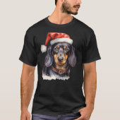 Dachshund Christmas Dog T-shirt (Voorkant)