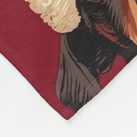 Dachshund christmas fleece deken (Hoek)