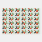 Dachshund Christmas Gift Wrap Set of 3  Inpakpapier Vel (Voorkant 2)