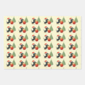 Dachshund Christmas Gift Wrap Set of 3 Inpakpapier Vel (Voorkant)