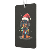 Dachshund Christmas Lights Santa Hat Xmas Dog Love Luchtverfrisser (Links)