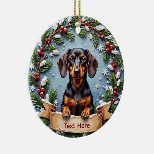 Dachshund Christmas Ornament (Rechts)