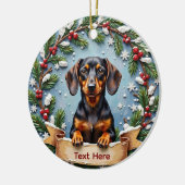 Dachshund Christmas Ornament (Links)