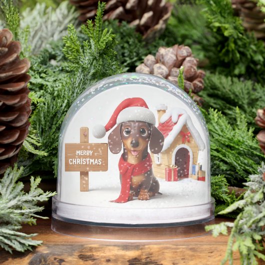 Dachshund Christmas Snow Wereldbol Sneeuwbol (Winter)