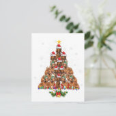 Dachshund Christmas Tree Dog Xmas Lights Pajamas F Kaart (Staand voorkant)