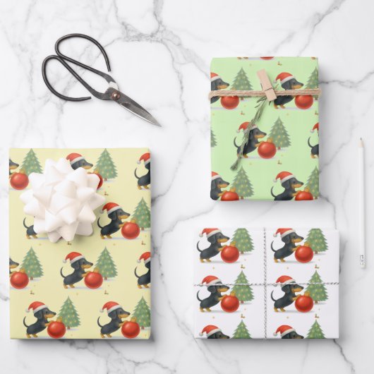 Dachshund Christmas Wrapping Paper | Dog Lover  (Voorkant)