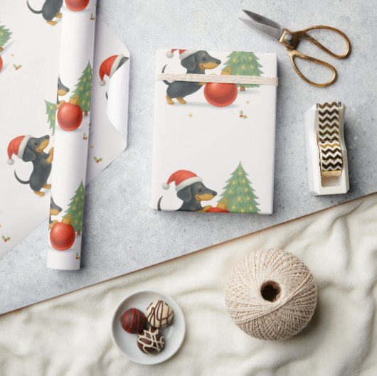 Dachshund Christmas Wrapping Paper | Dog Lover  Cadeaupapier (Crafts)