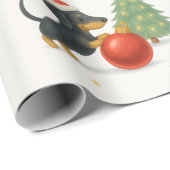 Dachshund Christmas Wrapping Paper | Dog Lover  Cadeaupapier (Rol Hoek)