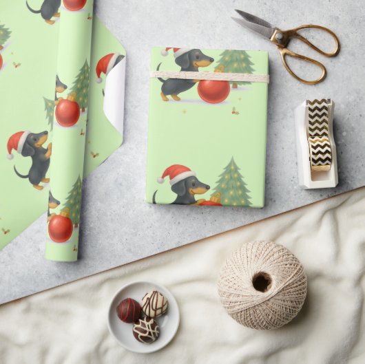 Dachshund Christmas Wrapping Paper | Dog Lover  Cadeaupapier (Crafts)