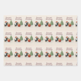 Dachshund Christmas Wrapping Paper Set of 3 