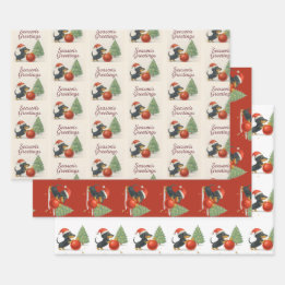 Dachshund Christmas Wrapping Paper Set of 3