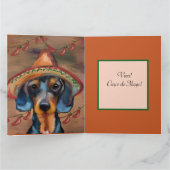 Dachshund Cinco de Mayo Kaart (Binnen)