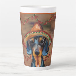 Dachshund Cinco de Mayo Latte Mok