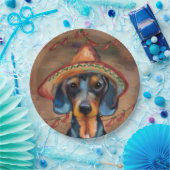Dachshund Cinco de Mayo Papieren Bordje (Feest)