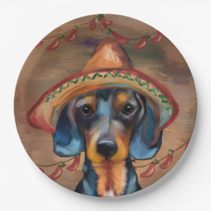 Dachshund Cinco de Mayo Papieren Bordje