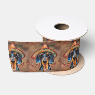 Dachshund Cinco de Mayo Satijnen Lint