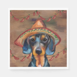 Dachshund Cinco de Mayo Servet