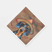 Dachshund Cinco de Mayo Servet (Hoek)