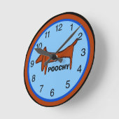 Dachshund Clock, geef naam uit Ronde Klok (Hoek)