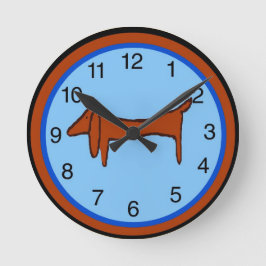 Dachshund Clock Ronde Klok