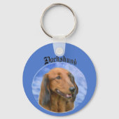 Dachshund Clouds Sleutelhanger (Voorkant)