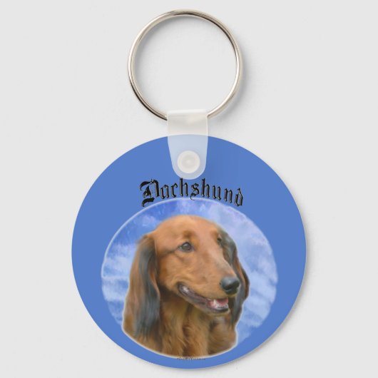 Dachshund Clouds Sleutelhanger (Voorkant)