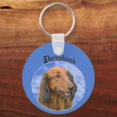 Dachshund Clouds Sleutelhanger (Voorkant)