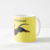 Dachshund Coffee Mok Polka Dot Wiener Dog Cup (Voorkant rechts)