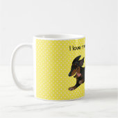 Dachshund Coffee Mok Polka Dot Wiener Dog Cup (Links)
