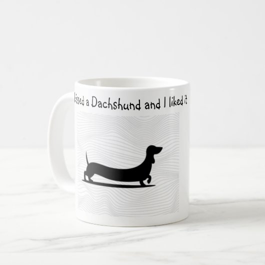 Dachshund Coffee Mok Weiner Dog Gift (Voorkant links)
