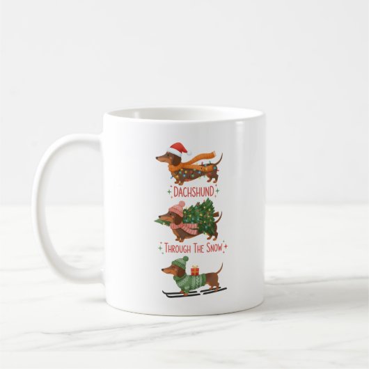 Dachshund Coffee Mug Funny Doxin Mug Weiner Dog Koffiemok (Links)