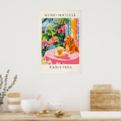 Dachshund Coffee Print Matisse Style Pink Kitchen (Keuken)