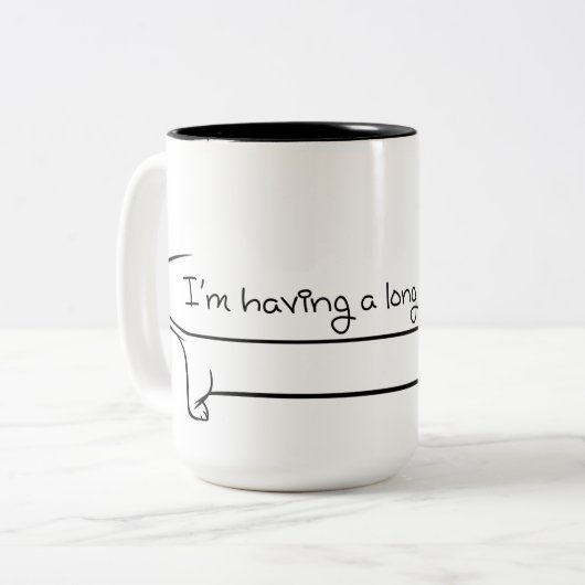 Dachshund Coffee Two-Tone Mok (Voorkant links)