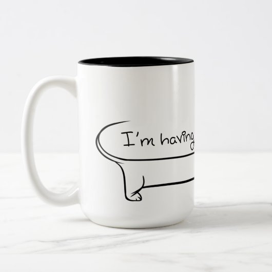 Dachshund Coffee Two-Tone Mok (Links)