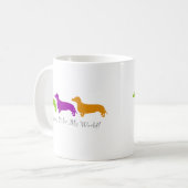 Dachshund Color My World Koffiemok (Voorkant links)