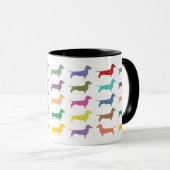 Dachshund Confetti Mok (Voorkant rechts)