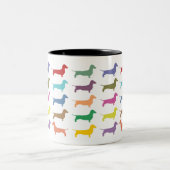 Dachshund Confetti Two-Tone Mok (Center)