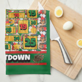 Dachshund Countdown Kerst Adventskalender Hond Theedoek (Quarter Fold)