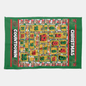 Dachshund Countdown Kerst Adventskalender Hond Theedoek (Horizontaal)