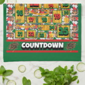 Dachshund Countdown Kerstmis Advent Calendar Dog Theedoek (Gevouwen)