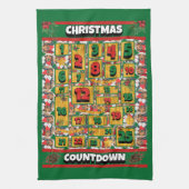 Dachshund Countdown Kerstmis Advent Calendar Dog Theedoek (Verticaal)