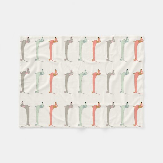 Dachshund Cozy Throw Fleece Deken (Voorkant (Horizontaal))