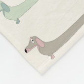 Dachshund Cozy Throw Fleece Deken (Hoek)