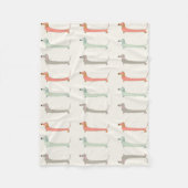 Dachshund Cozy Throw Fleece Deken (Voorkant)