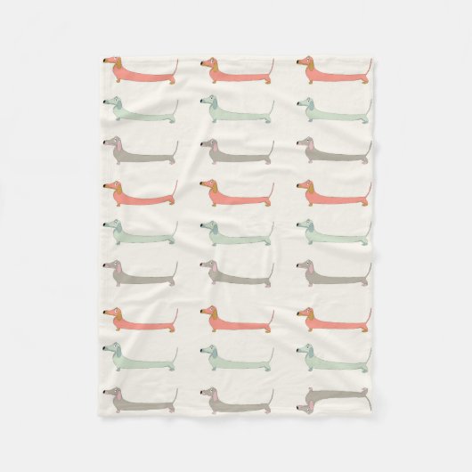 Dachshund Cozy Throw Fleece Deken (Voorkant)