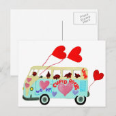 Dachshund Cupids In Hun Valentijn Liefde Mobiel Feestdagenkaart (Voorkant / Achterkant)