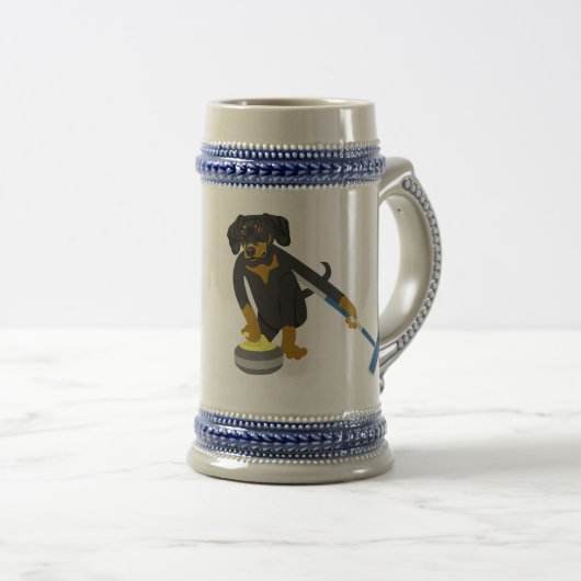 Dachshund Curling Bierpul (Voorkant rechts)